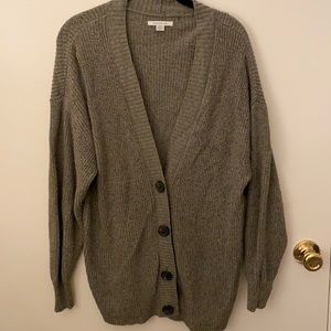 American eagle dark green oversized cardigan